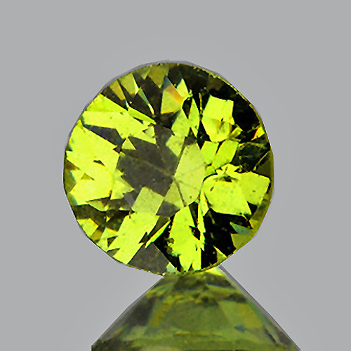 3.30 mm Round Brilliant Cut Best AAA Fire Yellow Green Demantoid Natural (Flawless-VVS}