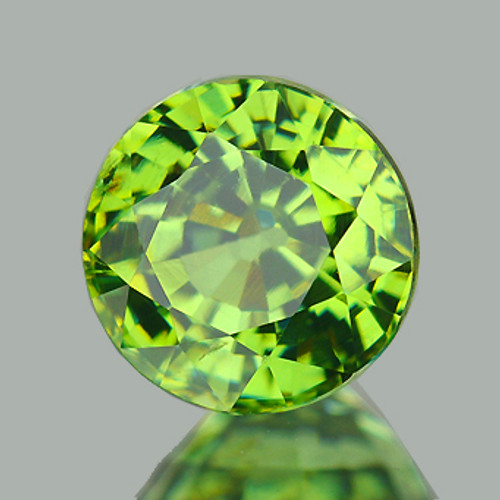 4.00 mm 1 pcs Round Best AAA Fire Natural Green Demantoid (VVS}--AAA Grade