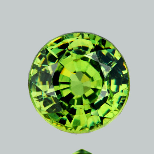 3.80 mm Round Brilliancy Rainbow Sparkles Natural Green Demantoid Garnet {Flawless-VVS}