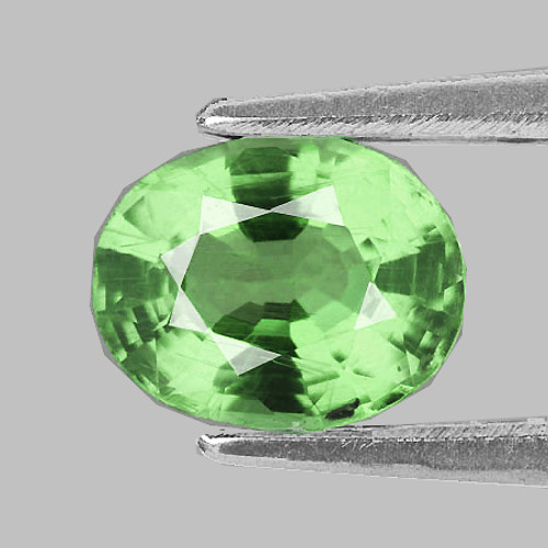 7x5mm {1.06. cts} Oval AAA Fire Mint Green Tsavorite Garnet Natural (VVS)