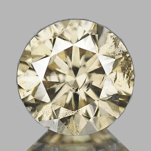 3.70 mm {0.19 cts} Round Brilliant Cut AAA Fire Bright Champagne Diamond Natural