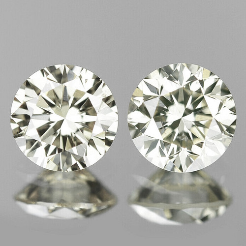 3.50 mm 2pcs Round Extreme Brilliancy Natural White Diamond (Color H-I ) (VVS clarity)