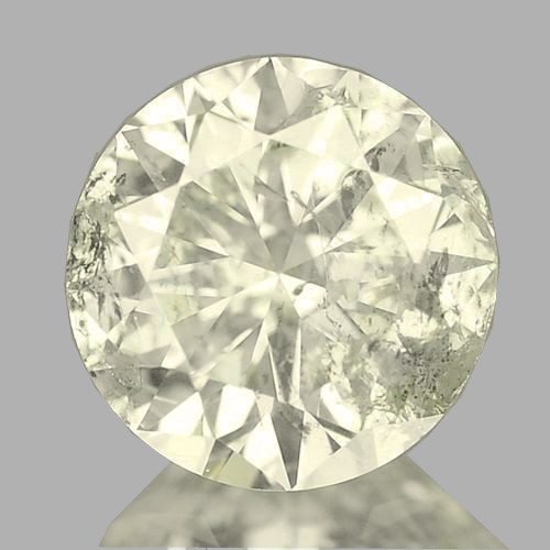 4.50 mm {0.40 cts} Round Extreme Brilliancy Natural Yellow White Diamond (Color M)