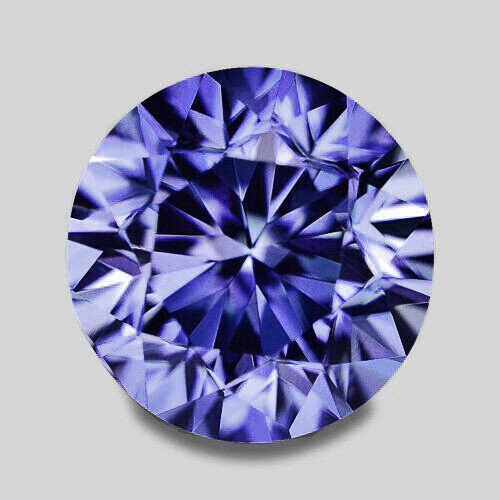 5.20mm { 0.55cts } Round ฺBrilliant Cut Best AAA Fire Top Purple Blue Tanzanite Natural {Flawless-VVS1}