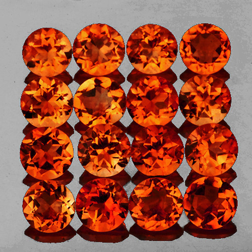 3.00 mm 25 pcs Round AAA Fire Intense Madeira Orange Citrine Natural {Flawless-VVS}--AAA Grade