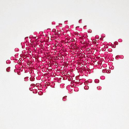 0.80-1.30 mm 208 pcs Round Diamond Cut AAA Pigeon Blood Red Mogok Ruby Natural {Flawless-VVS}--AAA Grade