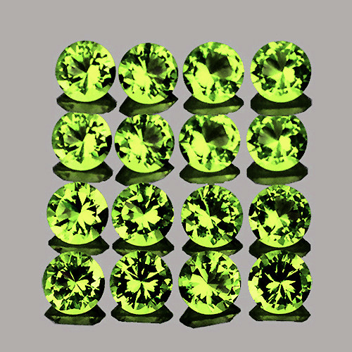 2.20 mm 20 pcs Round AAA Fire Luster Rainbow Sparkles Natural Green Demantoid Garnet {VVS}