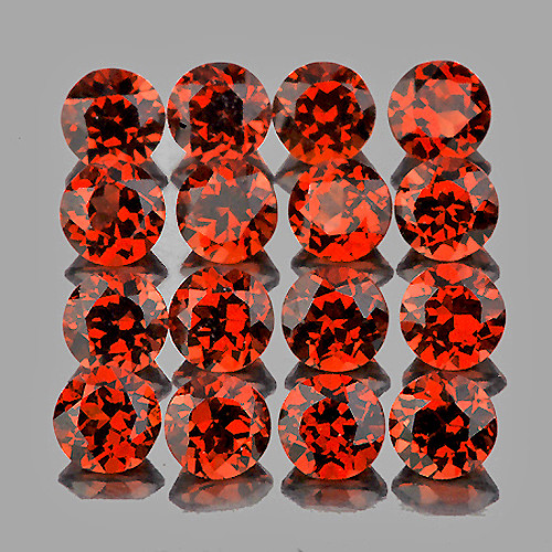 2.50 mm 50 pcs Round Best AAA Fire Natural Red Mozambique Garnet {Flawless-VVS}--AAA Grade