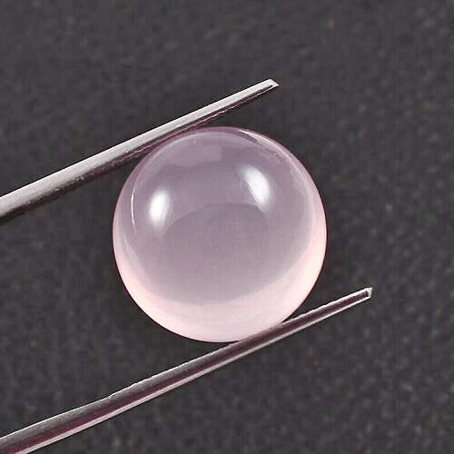 15.50 mm {15.20 cts} Round Cabochon Natural Untreated Pink Rose Quartz {Flawless-VVS}