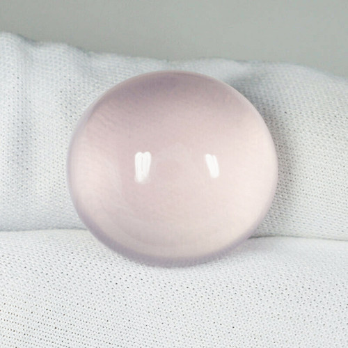 20.00 mm { 34.45 cts} Round Cabochon Natural Untreated Pink Rose Quartz {Flawless-VVS}