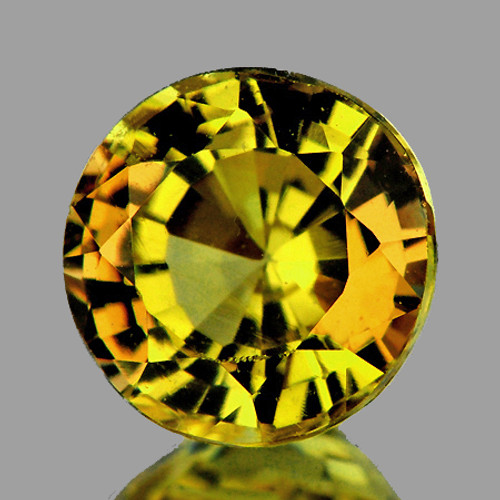 5.20 mm {0.55 cts} Round AAA Fire Golden Yellow Tourmaline Mozambique Natural {Flawless-VVS1}
