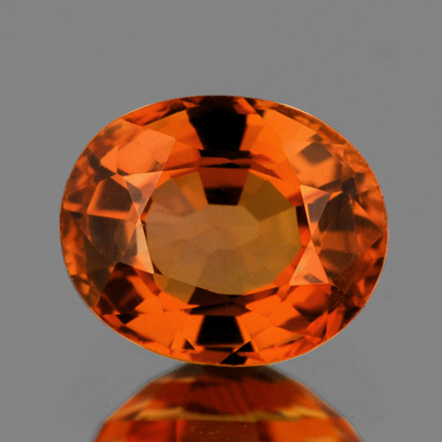 6x5 mm Oval {0.85 cts} AAA Fire Intense Orange Sapphire Natural {Flawless-VVS}--AAA Grade