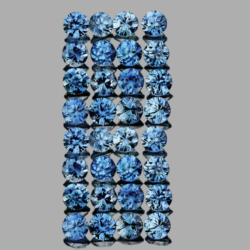 1.50 mm 50 pcs Round Machine Cut AAA Fire Madagascar Blue Sapphire Natural {Flawless-VVS}