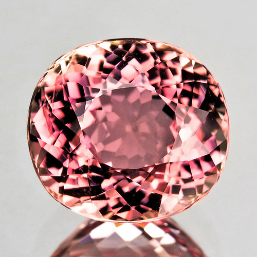 8.5x7.5 mm {2.34 cts} Oval Best AAA Fire AAA Peach Pink Tourmaline Natural {Flawless-VVS}--AAA Grade