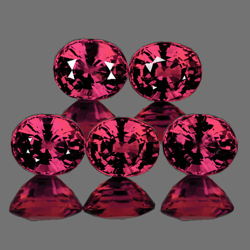 5x4 mm 5 pcs Oval AAA Fire AAA Raspberry Pink Rhodolite Garnet Natural {Flawless-VVS}--AAA Grade