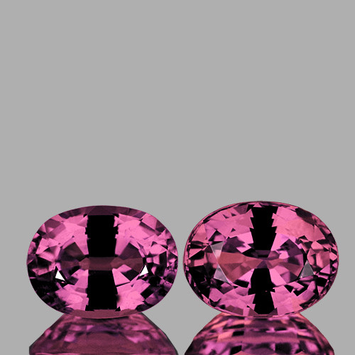 6.5x5 mm 2 pcs Oval AAA Fire Natural Pink Purple Rhodolite Garnet {Flawless-VVS}