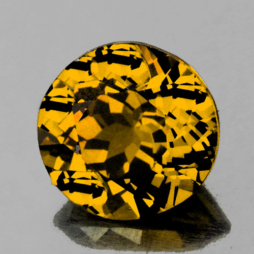 6.50 mm {1.23 cts} Round Brilliant Cut Best AAA Fire AAA Golden Yellow Mali Garnet Natural {Flawless-VVS}--AAA Grade