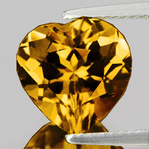 6.00 mm Heart Best AAA Fire Intense Golden Yellow Mali Garnet Natural {Flawless-VVS}--AAA Grade