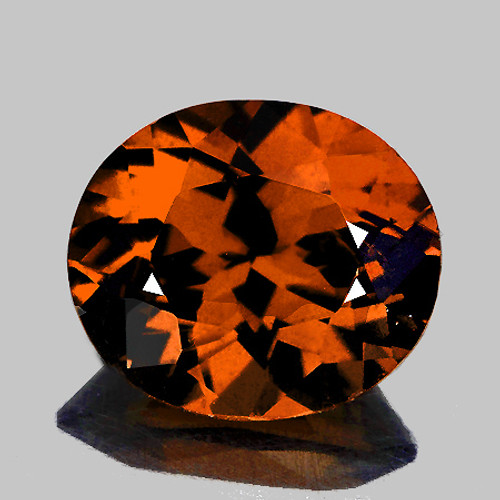 9x8 mm {2.40 cts} Oval Brilliant Cut AAA Fire Natural Cognac Orange Mali Garnet {Flawless-VVS}