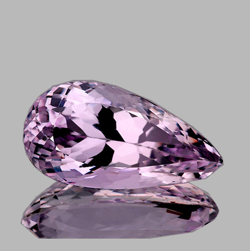 27x13 mm { 23.91 cts} Pear Brilliant Cut AAA Fire Natural Pink Kunzite (Flawless-VVS)