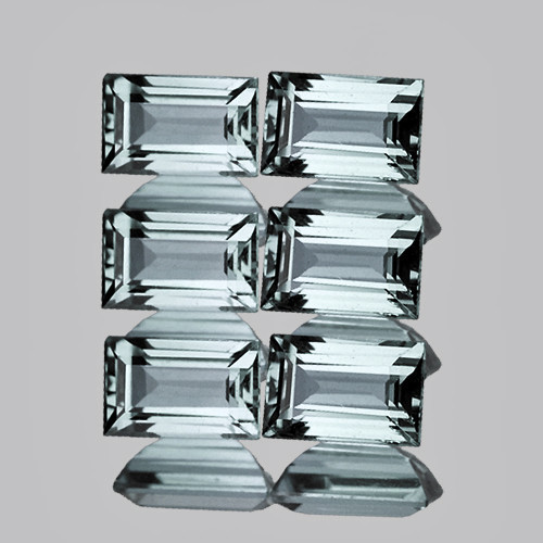 5x3 mm 6 pcs Baguette Machine Cut AAA Fire Natural Soft Blue Aquamarine {Flawless-VVS}