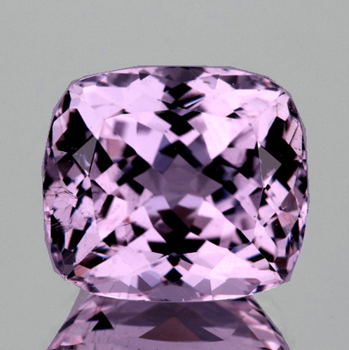 14x12 mm { 15.46 cts} Cushion AAA Fire Natural Lavender Pink Kunzite {Flawless-VVS}--AAA Grade