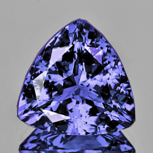 6.00 mm { 0.88 cts} Trilliant AAA Fire Top Purple Blue Tanzanite Natural {Flawless-VVS}--AAA Grade