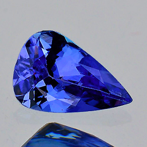 7.5x5.5 mm { 0.93 cts} Pear AAA Fire Intense Purple Blue Tanzanite Natural {Flawless-VVS1}--AAA Grade