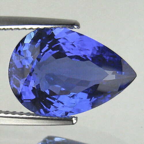 8x6 mm { 0.93 cts } Pear AAA Fire AAA Blue Tanzanite Natural {Flawless-VVS1}--AAA Grade