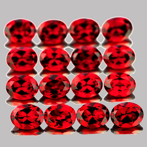 4x3 mm 20 pcs Oval Best AAA Fire Natural Red Mozambique Garnet {Flawless-VVS1}