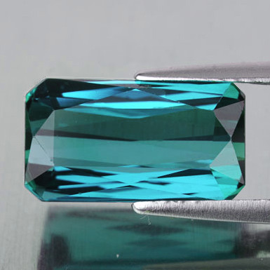 10x5 mm { 1.83 cts} Rectangle Scissor Cut AAA Neon Indicolite Blue Tourmaline Natural {Flawless-VVS}--AAA Grade
