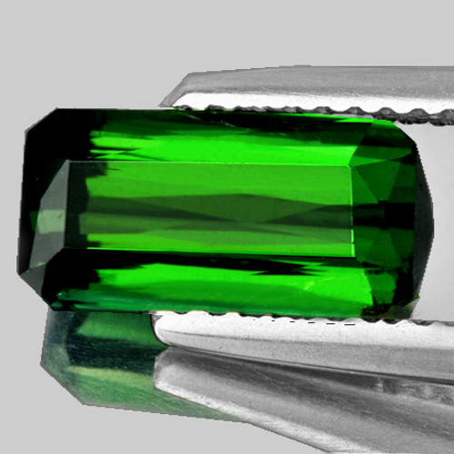 13x6 mm { 3.23 cts} Octagon Best AAA Chrome Green Tourmaline Natural {Flawless-VVS1}--AAA Grade