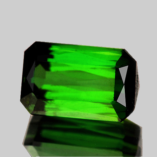 9.5x6 mm { 2.72 cts} Octagon AAA Neon AAA Chrome Green Tourmaline Natural {Flawless-VVS}--AAA Grade