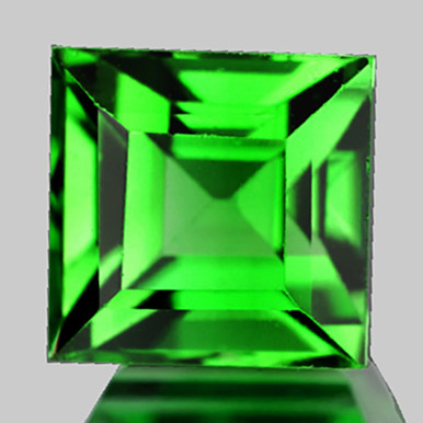 ジャノメクリーン 4.20 mm 1 pc Square Emerald Cut AAA Fire Intense Chrome Green
