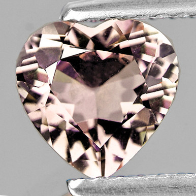6.00 mm Heart Brilliant Cut AAA Fire Natural Golden Pink Morganite
