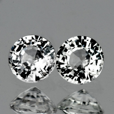 4.20 mm 2 pcs Round AAA Fire Natural White Sapphire {Flawless-VVS ...