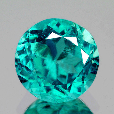 7.20 mm { 1.36 cts} Round AAA Fire Paraiba Green Blue Apatite Natural  {VS-SI }