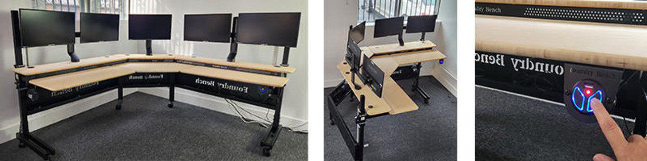 Foundry Bench Corner Electric Standing Desk Workstation 80