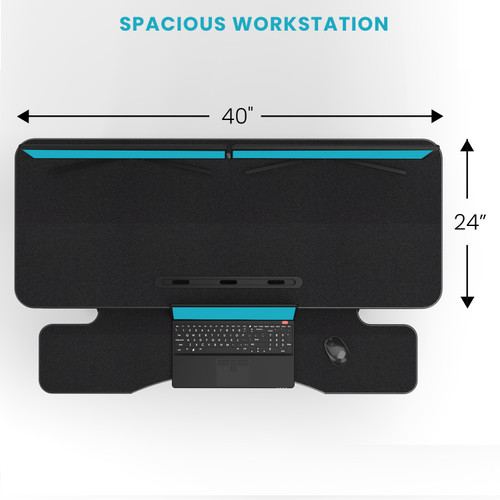 Power Riser Electric Standing Desk Converter , Black