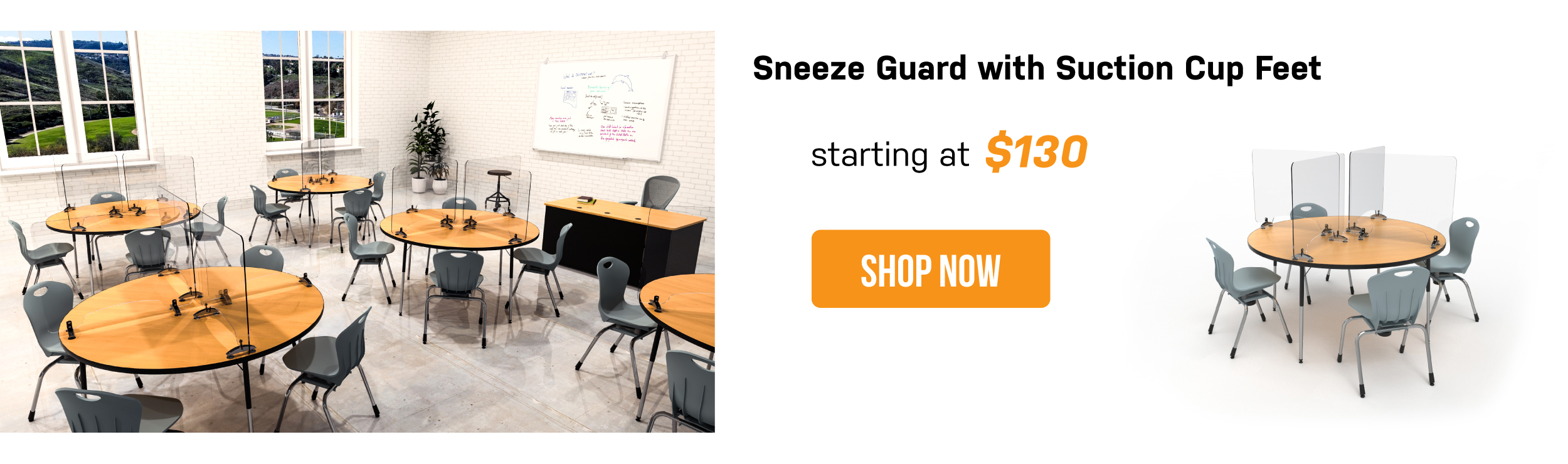 Shop Sneeze Guard with Suction Cup Feet