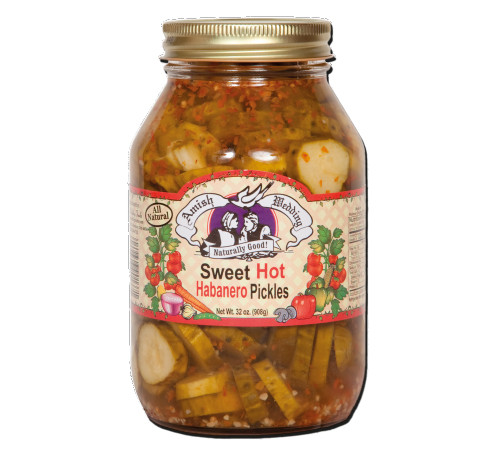 Sweet Hot Habanero Pickles - Quart