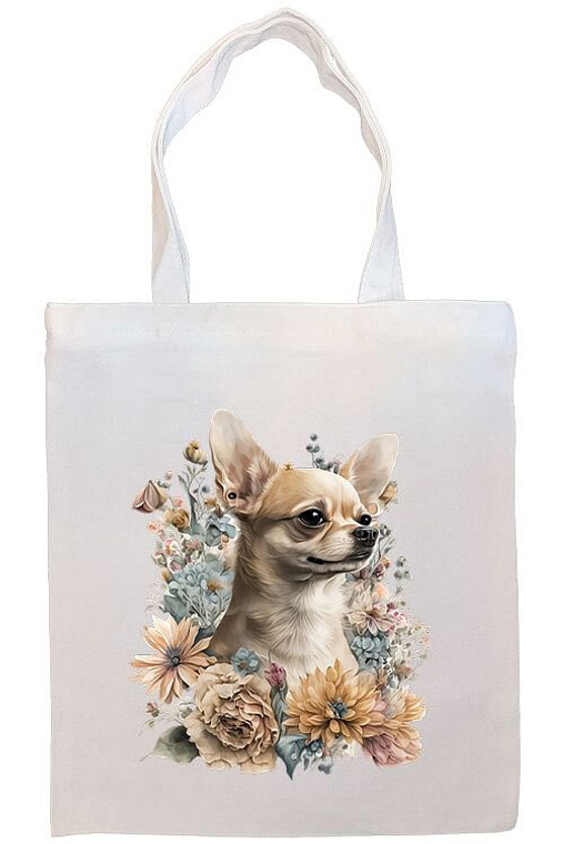 Chihuahua Canvas Tote Bag Style3 S528-Tote-CHA-ST3