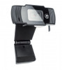Manhattan USB Webcam, Two Megapixels, 1080p Full HD, USB-A, Integrated Microphone, Adjustable Clip Base, 30 frame per second, Black, Box 105276