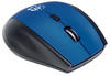 Manhattan Curve Wireless Mouse, Blue/Black, Adjustable DPI (800, 1200 or 1600dpi), 2.4Ghz (up to 10m), USB, Optical, Five Button with Scroll Wheel, USB micro receiver, 2x AAA batteries (included), Low friction base, Blister 105658