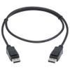 Tripp Lite DisplayPort 1.4 Cable with Latching Connectors - 8K UHD, HDR, 4:2:0, HDCP 2.2, M/M, Black, 0.91 m 105837