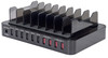 Manhattan Charging Station, 10x USB-A Ports, Outputs: 1x 2.4A (QC 2.0), 4x 2.4A & 5x 1A, Black (Power Adapter with Euro 2-pin plug), Box 113943