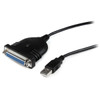 StarTech.com 6 ft USB to DB25 Parallel Printer Adapter Cable - M/F ICUSB1284D25