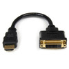 StarTech.com 8in HDMI to DVI-D Video Cable Adapter - HDMI Male to DVI Female HDDVIMF8IN