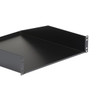 StarTech.com 2U Server Rack Shelf - Universal Rack Mount Cantilever Shelf for 19" Network Equipment Rack & Cabinet - Heavy Duty Steel – Weight Capacity 125lb/56kg - 18" Deep Tray, Black CABSHELFHD