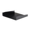 StarTech.com 2U Server Rack Shelf - Universal Rack Mount Cantilever Shelf for 19" Network Equipment Rack & Cabinet - Heavy Duty Steel – Weight Capacity 44lb/20kg - 16" Deep Tray, Black CABSHELF